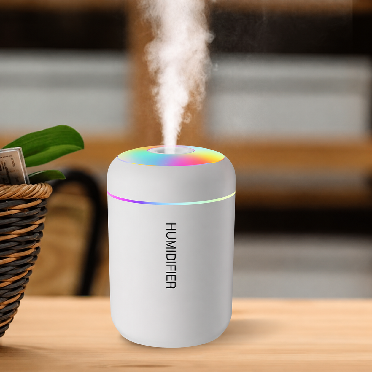 Mini Luftfuktare USB – Aromaterapi för Skrivbord & Sovrum