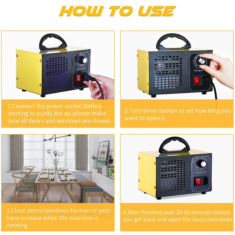 Ozongenerator 120W – Luktborttagare & Luftrenare