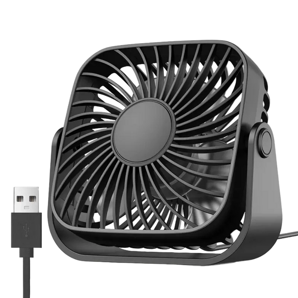 USB Minifläkt – Bordsfläkt med 3 hastigheter, tyst skrivbordsfläkt