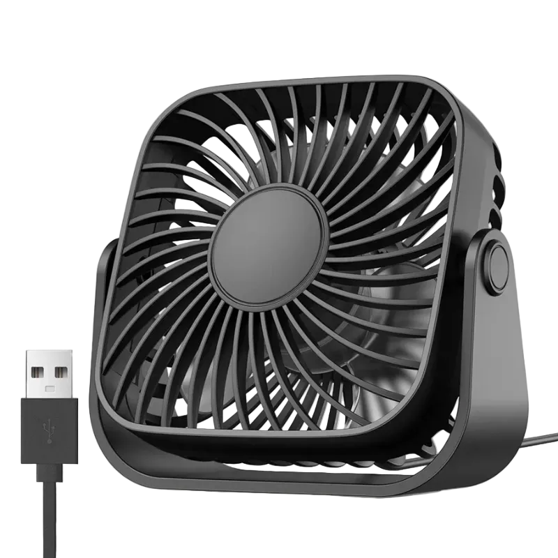 USB Minifläkt – Bordsfläkt med 3 hastigheter, tyst skrivbordsfläkt