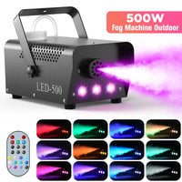 Rökmaskin 500W – med Fjärrkontroll och LED lampor