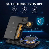 3-i-1 Trådlös Laddstation – iPhone, Apple Watch & AirPods
