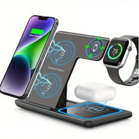 3-i-1 Trådlös Laddstation – iPhone, Apple Watch & AirPods